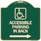 Signmission Accessible Parking on Right Arrow W/ Graphic Heavy-Gauge Aluminum Sign, 18" x 18", G-1818-24355 A-DES-G-1818-24355 - alternate 1